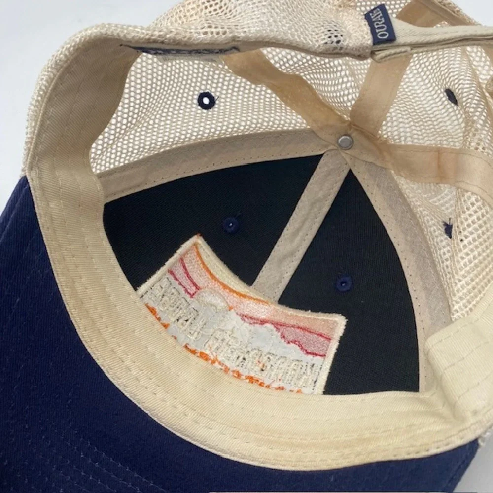 Kandahar Lodge‎ Ouray Sportswear Trucker Hat Mens Navy Blue Whitefish MT Montana